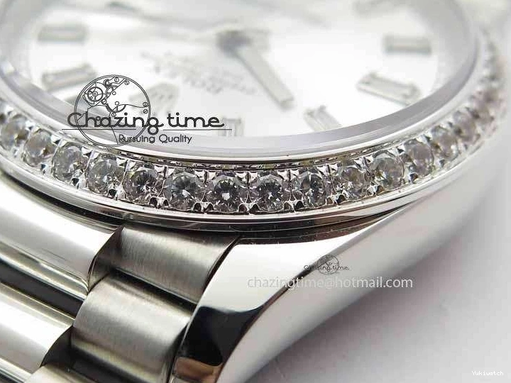 Bracelet 40mm SS ETA2836 On Diamond Silver Bezel Edition BP Dial Maker Day SS Best Date 0522
